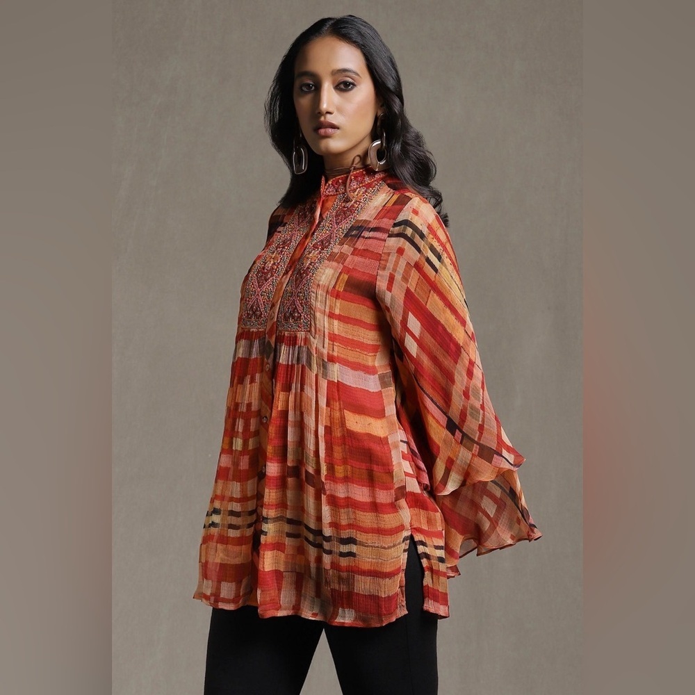 Ritu Kumar Multicolor Beaded Kurti Size Small NEW